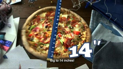 1 x 12 inch pizza equals c. Pizza Hut 14 inches Pizza CM - YouTube