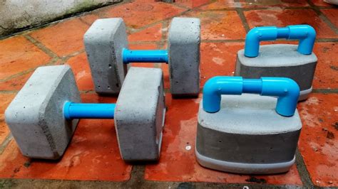 HOW TO MAKE DUMBBELLS CEMENT- GYM AT HOME (TRY YOUR OWN) - YouTube
