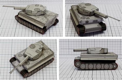 Papermau Easy To Buid Ww2`s German Tank Tiger Paper Toy By Fold Up Toys