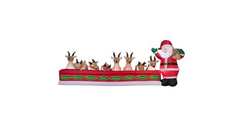 Santa claus is a christmas icon, but he wouldn't be anywhere without his reindeer. Santa Feeding Reindeer Animated Inflatable | Best ...
