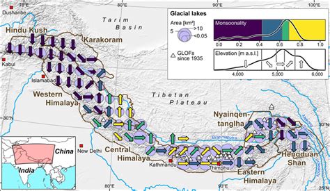 Overview Map Of The Hindu Kush Karakoram Himalaya Nyainqentanglha