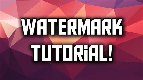 How To Make A Watermark For Youtube Videos In Photoshop Youtube
