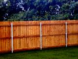 Wood Fencing With Metal Posts Images