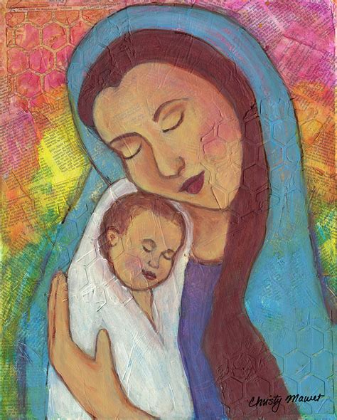 Madonna And Child Painting By Christy Mawet Fine Art America