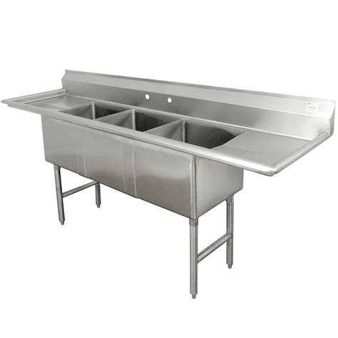 Great savings & free delivery / collection on many items. Advance Tabco FC-3-1824-18RL Three Compartment Stainless ...