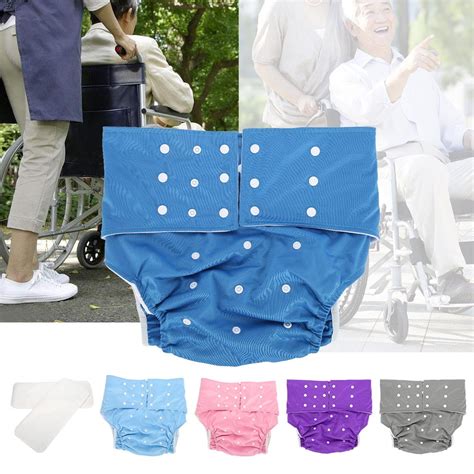 Yosoo 5 Colors Washable Adult Pocket Nappy Cover Adjustable Reusable