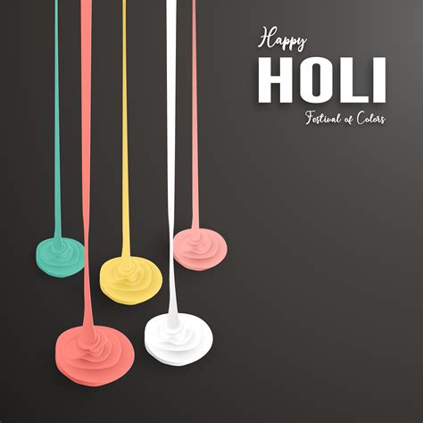 Happy Holi Festival Of Colors Template Element Design For Template