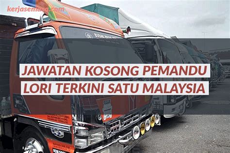 Pemandu lori, pemandu lori 1 tan, pemandu lori selangor tanjung malim and more on indeed jawatan kosong pemandu lori march 2021 | indeed skip to job tercatat dalam bulan jan 2021 iklan jawatan kosong pemandu lori gardenia melaka ini, lebih dari 1000 orang mencari infonya. Jawatan Kosong Pemandu Lori / Van Terkini Seluruh Malaysia ...