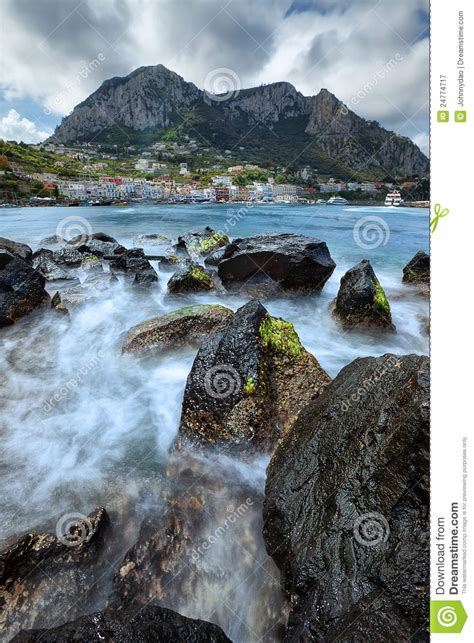 Seascape View Of Capri Island Italy Stock Image Image