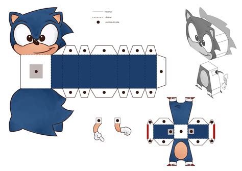 Sonic Papercraft Template