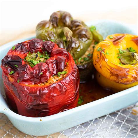 Keto Stuffed Peppers With Shirataki Rice Low Carb
