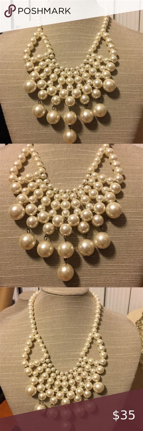 Vintage Pearls Bibs Necklace Pearl Bib Necklace Necklace Vintage Pearls