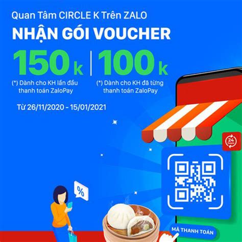 Thời gian hiệu lực 22.06. ZaloPay khuyến mãi voucher đến 150K cho Circle K