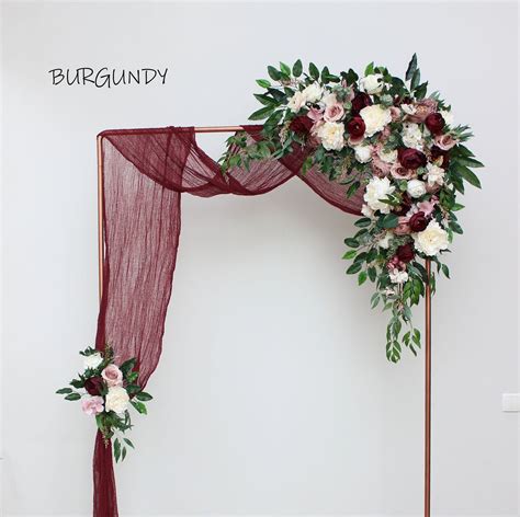 Wedding Arch Fabric Drape Burgundy Handdyed Gauze Draping Etsy