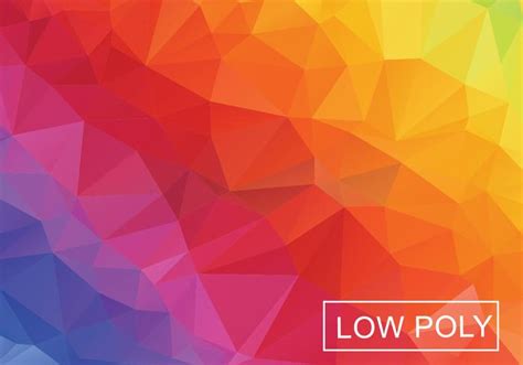 Low Poly Rainbow Abstract Background Vector Download Free Vector Art