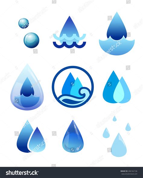 Shape Droplets Droplets Water Stock Vector 286162136 Shutterstock