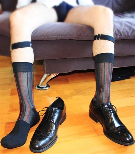 W030a Men S Dress Socks Men S Silky Sheer Socks Men At Play Sexy Nylon Socks For Men Free