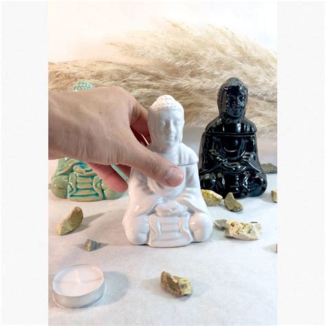 Ceramic Buddha Sitting Buddha Oil Burner Buddha Wax Burner Etsy UK