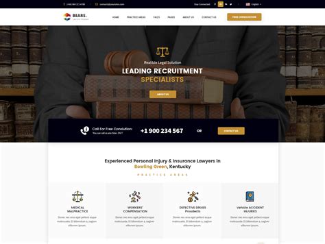 Lawyer And Attorney Law Firm Website Psd Design By Websroad On Dribbble