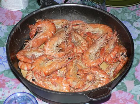 Gambas flambées au Ricard