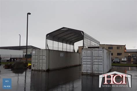 Shipping Container Covers Hci Steel Buildings Steel Buildings