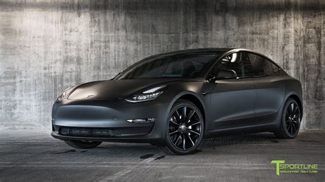 Tesla Model 3 Customized To Look Like The Matte Black Model 3 Prototype