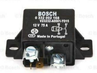 4 terminals, dual contact contact action: Bosch 0332002155 now 0 332 002 168 12volt 75 amp relay