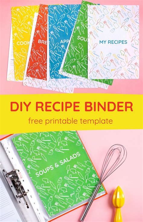 Printable Recipe Book Cover Template