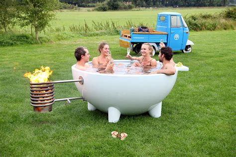 Clearly, a decent hot shower in a hot tub or jacuzzi would be astonishing! Dutchtub Mobile, Wood Burning, Outdoor Hot Tub - Design Milk