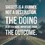 Inspirational Picture Quote  Success Is A Journey Not Destination
