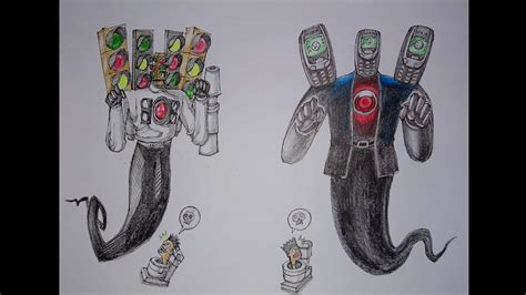 Titan traffic light man ขั้นตอนวาดไททันไฟจราจรแมน ฮาโลวีน 🚦#fanmade