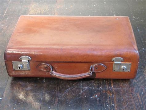 Great 1940s Art Deco Leather Attache Case Leather Storage And Accessories