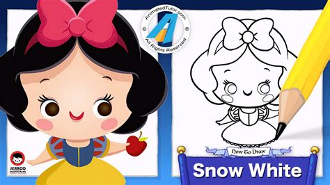 Simple disney drawings image of cute cartoon characters to. Draw Cute Snow White - Chibi - Kawaii - Cute and Easy ...