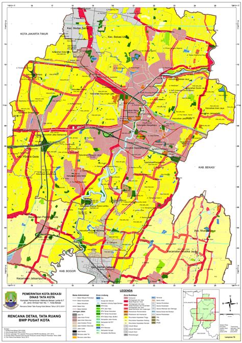 Peta Zonasi Pusat Kota SITARU KOTA BEKASI