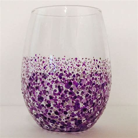 Hand Painted Stemless Wine Glass Diy Wine Glasses Stemless Wine Glasses Diy Painting Glassware