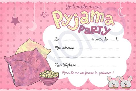 Carte anniversaire a imprimer gratuitement. Carte D'anniversaire À Imprimer soirée Pyjama Luxury Invitation Pyjama Party Brrt Pyjamas ...