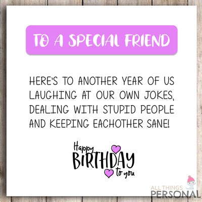Make your bestie laugh while you celebrate their big day. Funny Best Friend Birthday Card Bestie Joke Best Friends ...