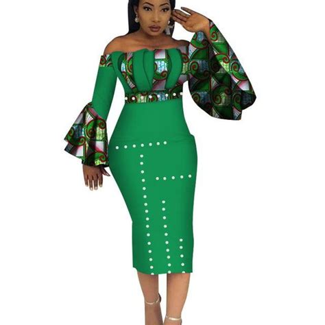 Dashiki Party Hot Vestidos For Women Cotton Print Mid Calf African Clothing African Attire