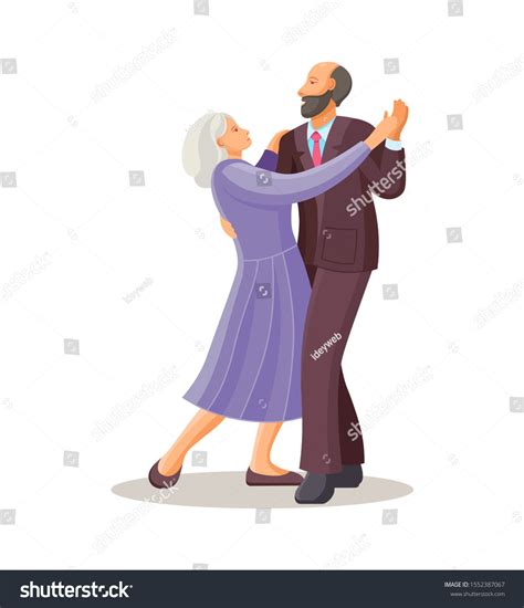Old Dancing People Elderly Man And Woman Senior Aged Persons Dance