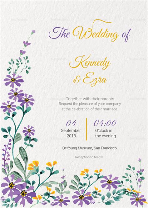 Free wedding invitation templates, free wedding cards, & more in svg, ai, & eps. Garden Wedding Invitation Card Template in PSD, Word ...