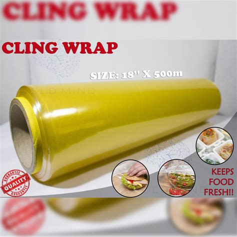 food wrap cling wrap 18 x 500 meters pvc plastic gold mind everyday