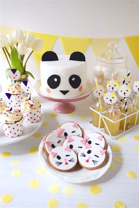 Sweet Table facile animaux et gâteau panda Crazy Cakes Girl First