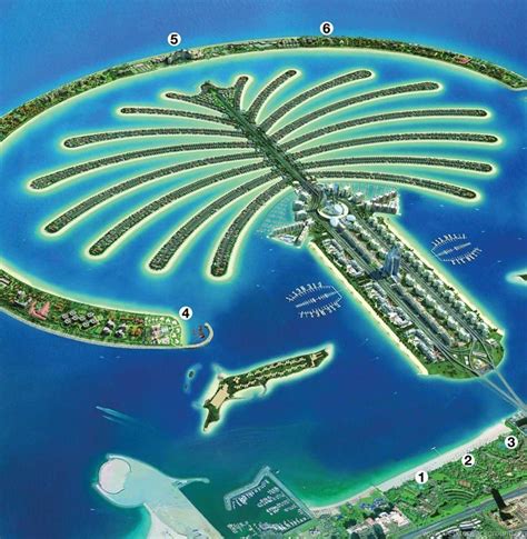 Palm Tree Island Dubai Desktop Background