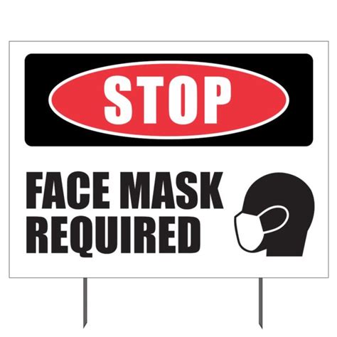 Browse 560 mask required sign stock photos and images available, or start a new search to explore more stock photos and images. "Stop - Face Mask Required" Double-sided Yard Sign, 23x17-in | Plum Grove