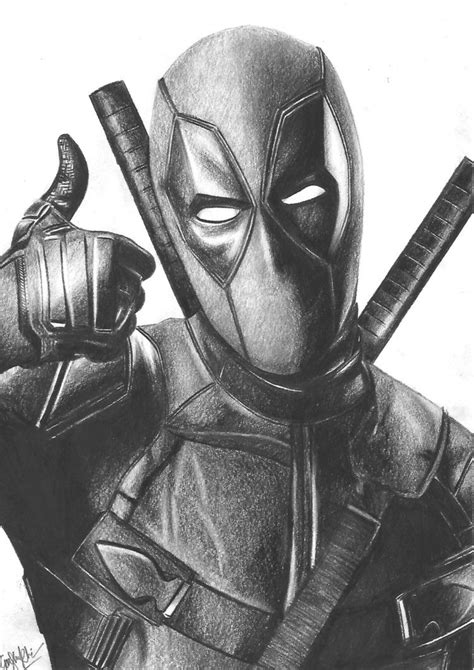 How To Draw Deadpool Sketch Sketch Drawing Idea