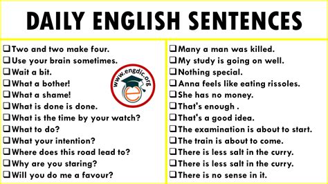 150 Common English Sentences Used In Daily Life Engdic