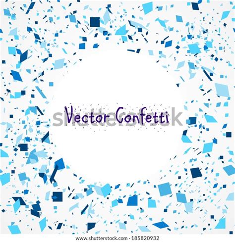 Blue Confetti Falling Stock Vector Royalty Free 185820932
