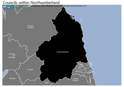 Map And Details For Northumberland County Council Local Authority