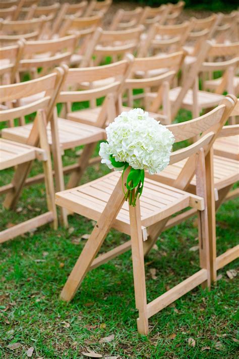 Ivory Hydrangea Aisle Arrangements Real Weddings Photos Real