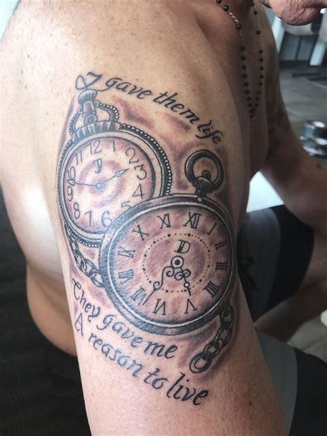 Come be inspired by more timeless interior design ideas, paint colors & furniture. tattoos | Pocket watch tattoos, Watch tattoos, Father tattoos